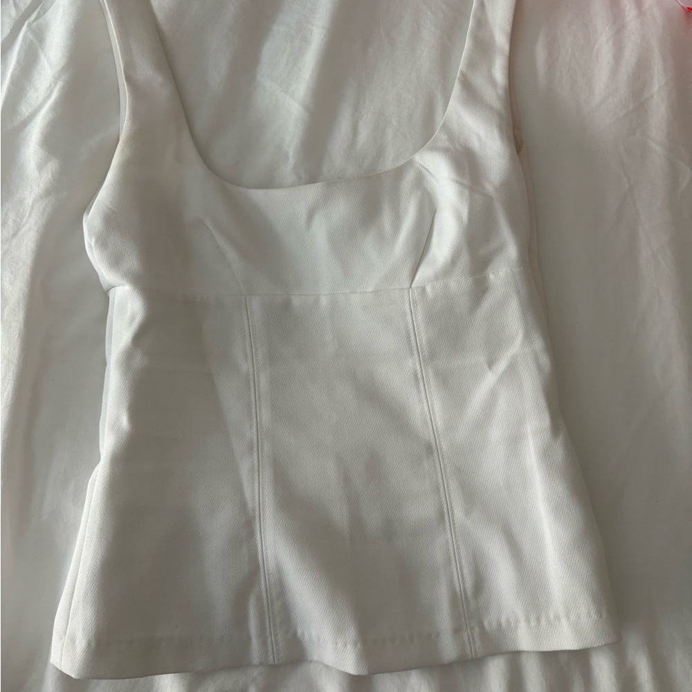 H&M Cream Sleeveless Fitted Camisole
